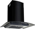 Hotte aspirante, 60 cm, 756 m³/h, acier inoxydable, noir, Homgoday