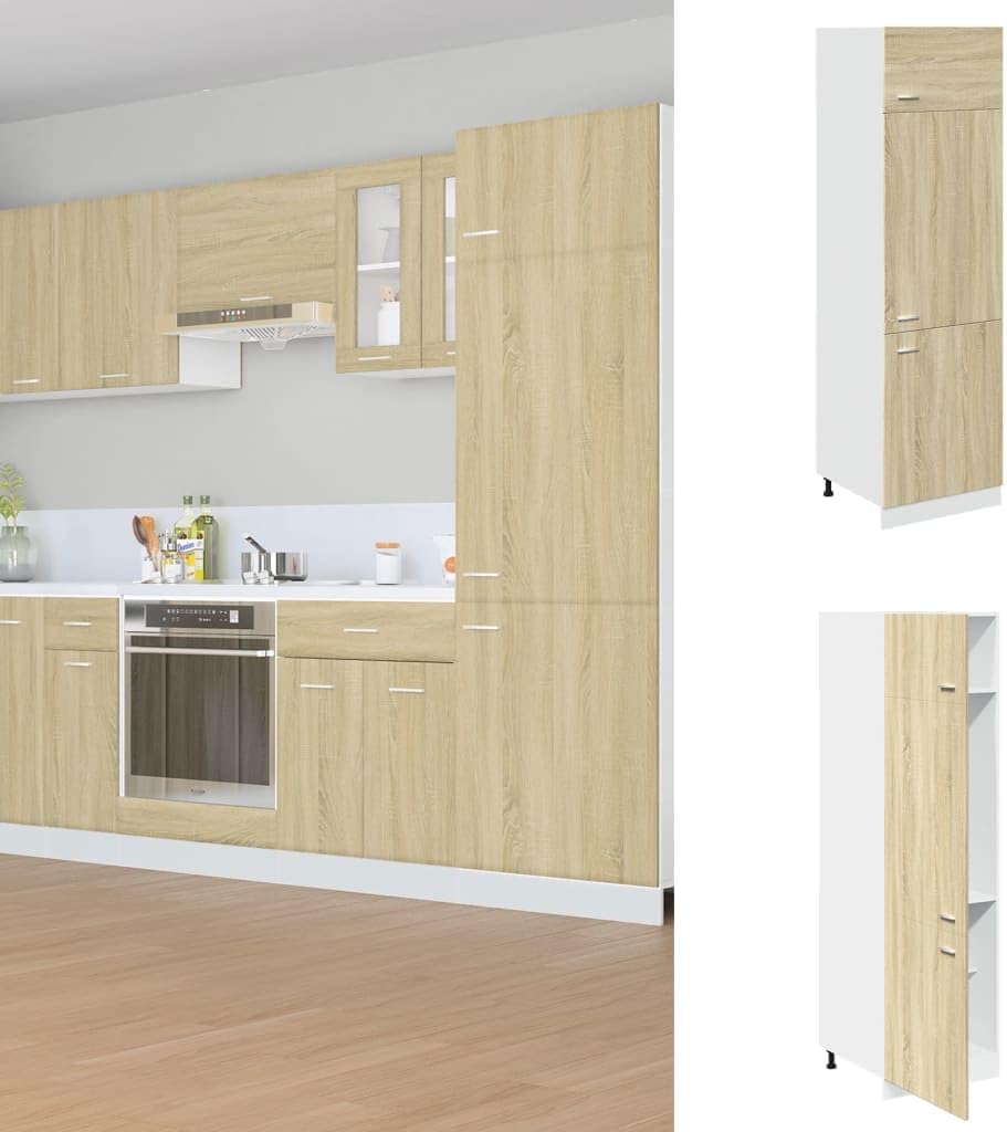 Armoire pour réfrigérateur, 60 × 57 × 207 cm, pour la cuisine, sephironlbb