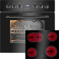 Cuisinière, 60 cm, 57 L, grill, vitrocéramique, encastrable, pour la cuisine, Bomann