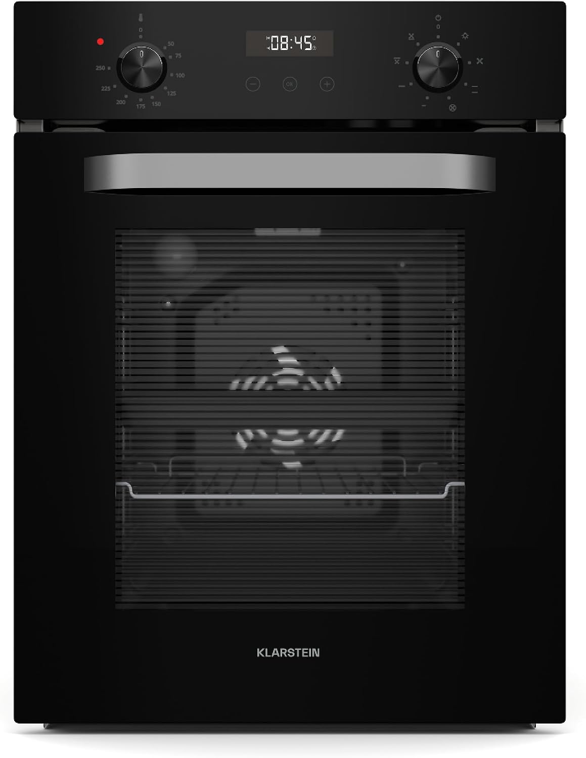 Klarstein four, 45 cm, 49 L, commande intelligente, verre, noir, encastrable