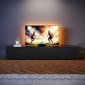 Meuble TV, 180 × 40 × 30 cm, noir, 2 portes, SONNI