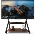 Support TV, 800 × 600 mm, 100 pouces, 100 kg, réglable, bois, noir, portable, Duiliuu