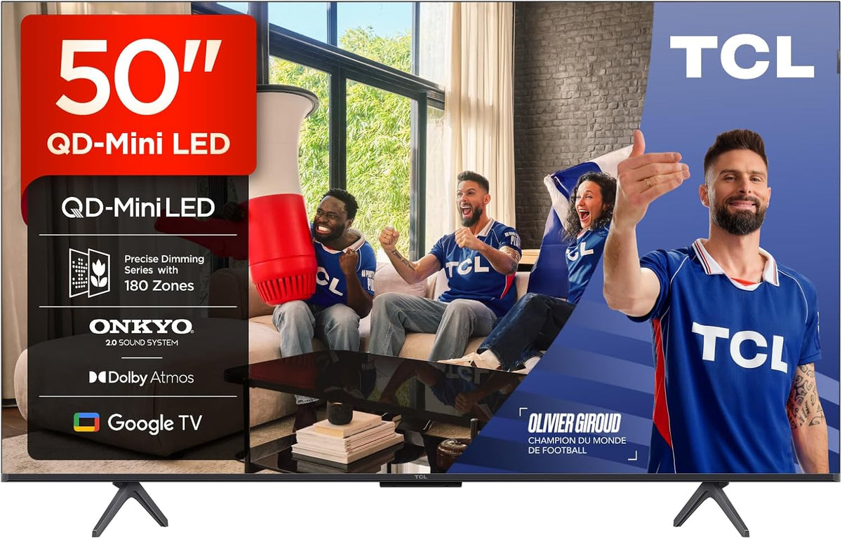 TCL 50Q6C téléviseur, 144 Hz, avec éclairage LED, commande intelligente, 4K, Dolby Vision