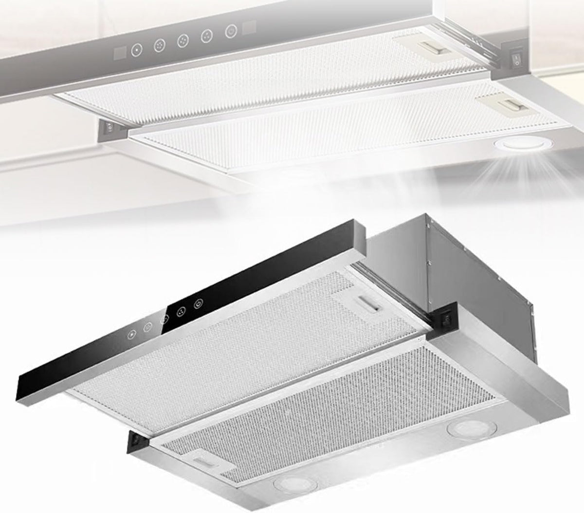 Hotte aspirante 280pa, 600 mm, 200 W, acier inoxydable, pour la cuisine, BDJSN